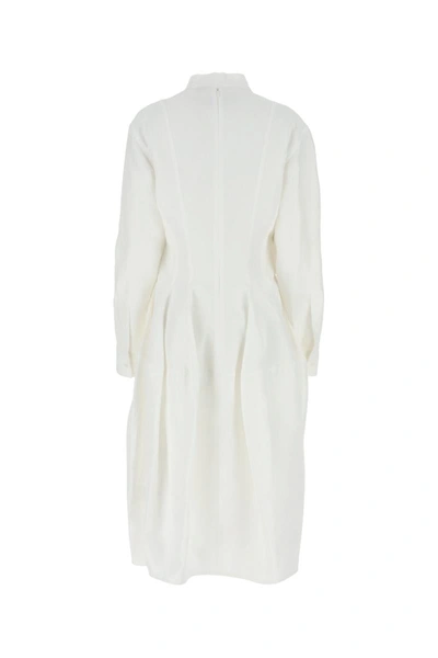 Bottega Veneta Linen And Viscose Blend Dress In 9071