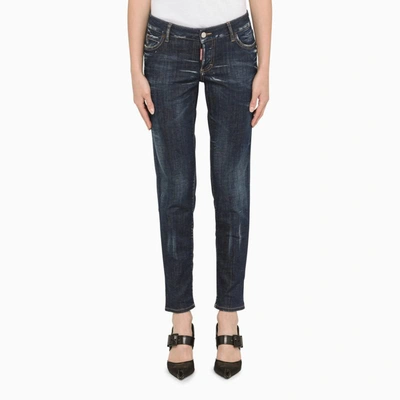 Shop Dsquared2 Low-waisted Jeans In Blue