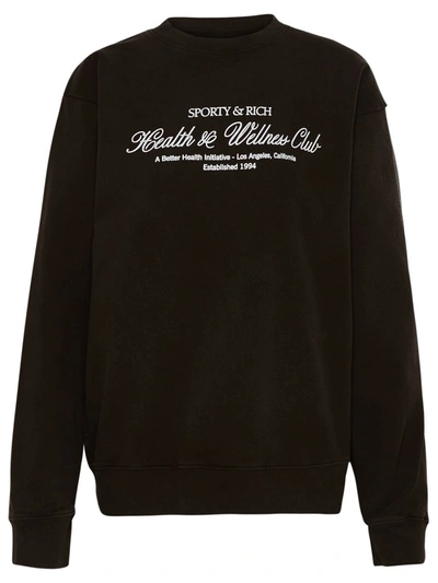 Shop Sporty And Rich Sporty & Rich Brown Cotton Sweatshirt
