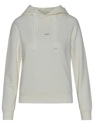 Shop Apc Cashmere Ivory Cotton Sweatshirt In White