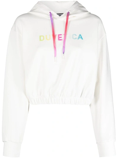 Shop Duvetica Logo Hoodie In Grey