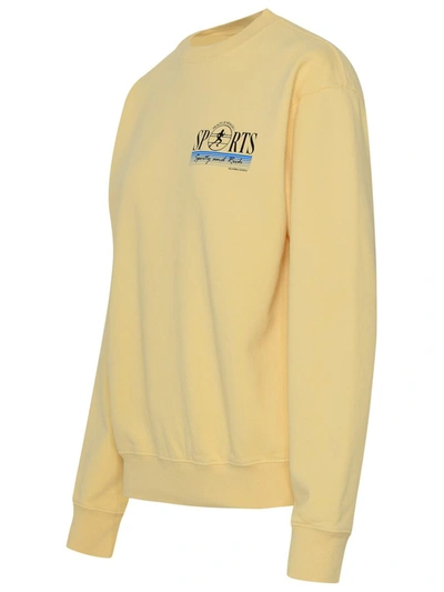Shop Sporty And Rich Sporty & Rich Cotton Venice Sweatshirt In Yellow