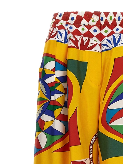 Shop Dolce & Gabbana Carretto Pants Multicolor