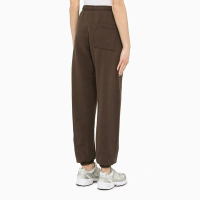 Shop Sporty And Rich Sporty & Rich Chocolate Jogging Pants With Logo In Brown