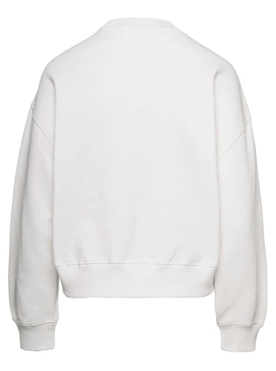 Shop Axel Arigato White Crewneck Sweatshirt With Arigato University Print In Cotton Woman