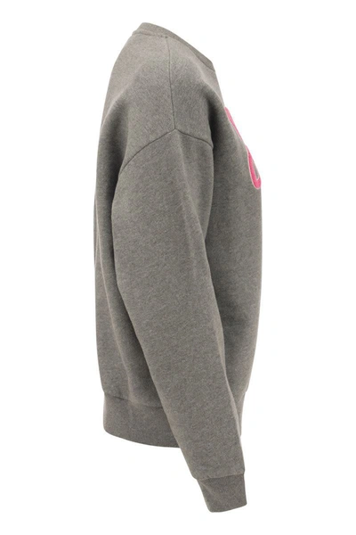 Shop Mc2 Saint Barth Crew-neck Sweatshirt With Embroidery In Grey
