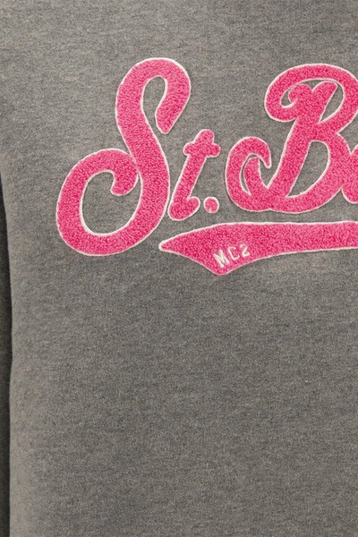 Shop Mc2 Saint Barth Crew-neck Sweatshirt With Embroidery In Grey