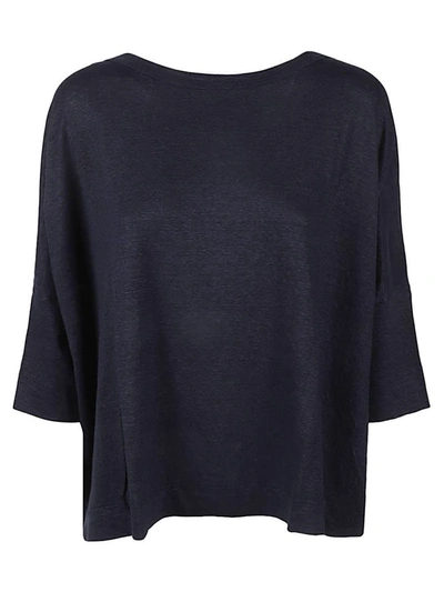 Shop Shirt C-zero Linen Over Sweater In Blue