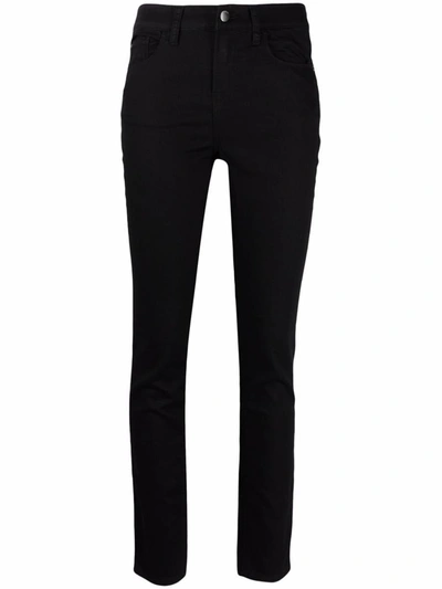 Shop Emporio Armani Skinny Denim Jeans In Black