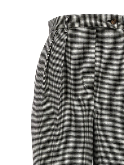 Rochas Puppytooth-pattern Virgin Wool Trousers
