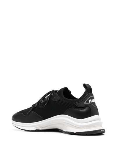 Karl Lagerfeld Logo-print Panelled Sneakers In Black