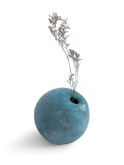Shop Origin Made Small Salt Clay Vase (12cm) In Blue