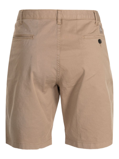 Shop Ps By Paul Smith Logo-patch Chino Shorts In Brown