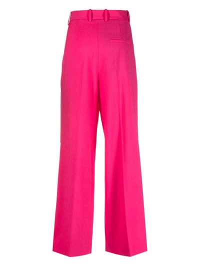 Alysi Straight-leg Pleat-detail Trousers In Pink