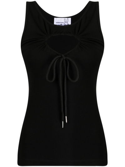 Shop Natasha Zinko Heart Cut-out Sleeveless Tank Top In Black