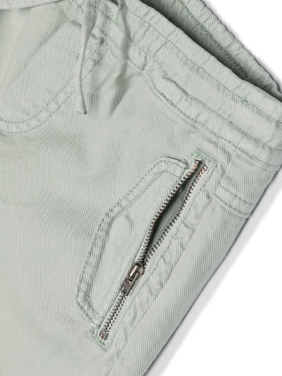 Shop Stella Mccartney Elasticated Drawstring Jeans In Green