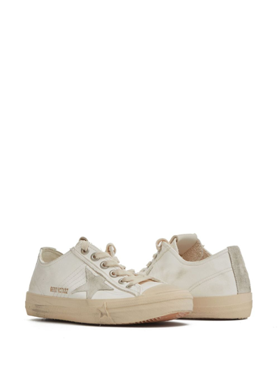 Golden Goose V-star Leather Sneakers In Neutrals