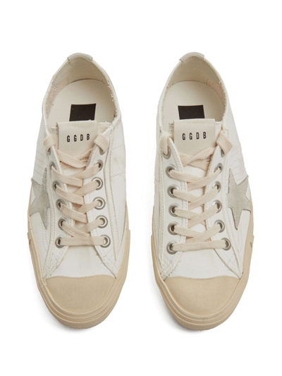 Golden Goose V-star Leather Sneakers In Neutrals