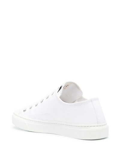 Shop Vivienne Westwood Plimsoll Orb-print Canvas Sneakers In White