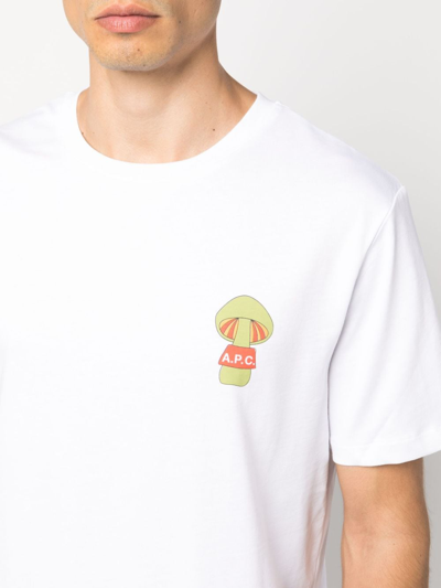 Shop Apc Remy Logo-print Cotton T-shirt In White