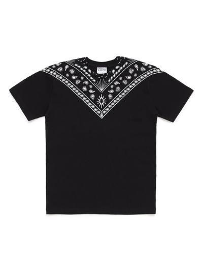 Shop Marcelo Burlon County Of Milan Bandana-print Cotton T-shirt In Black