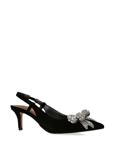 Shop Kurt Geiger Belgravia Velvet Slingback Pumps In Black