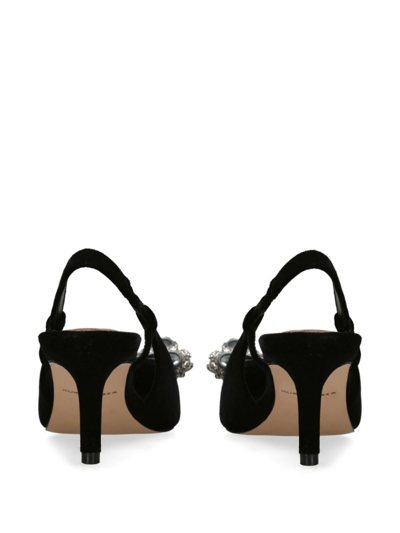 Shop Kurt Geiger Belgravia Velvet Slingback Pumps In Black