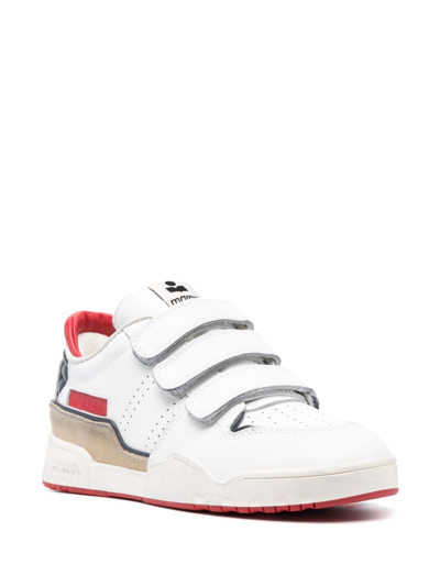 Shop Isabel Marant Logo-patch Touch-strap Sneakers In White