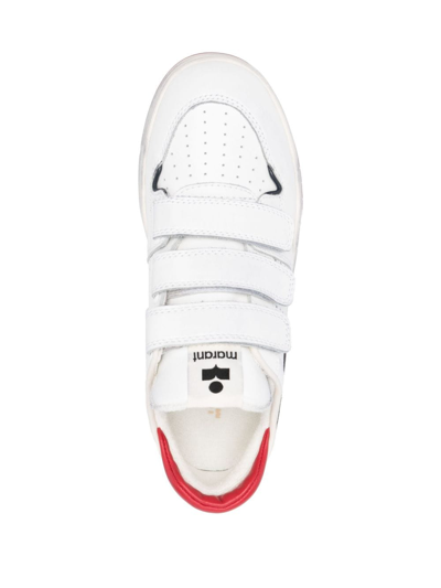 Shop Isabel Marant Logo-patch Touch-strap Sneakers In White