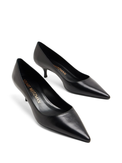 Shop Stuart Weitzman Stuart 50mm Leather Pumps In Black