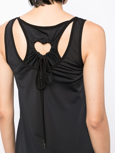 Shop Natasha Zinko Cut-out Detail Ruched A-line Dress In Black
