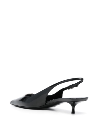 Saint Laurent Elegant Black Pumps With Intricate Detailing For Women In Black