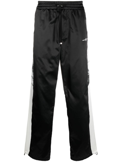 Amiri Black Hawaiian Print Track Pants In Black