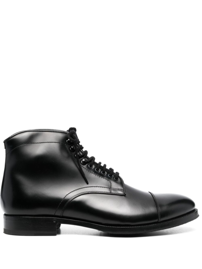 Lidfort Man Ankle Boots Black Size 10 Soft Leather In Black