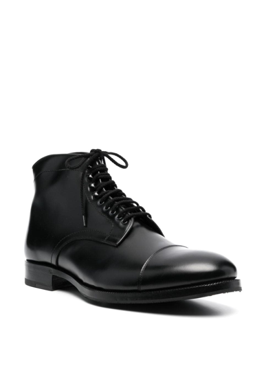 Shop Lidfort Lace-up Leather Boots In Black