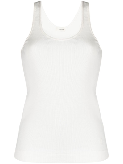 Shop By Malene Birger Anisa Ribbed-knit Tank Top In White