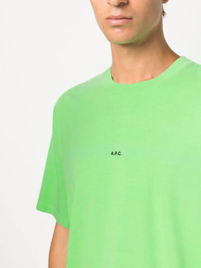 Shop Apc Kyle Cotton T-shirt In Green