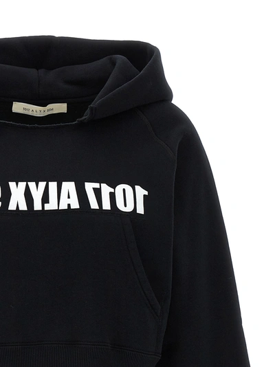Shop 1017 Alyx 9 Sm Logo Print Hoodie Sweatshirt White/black