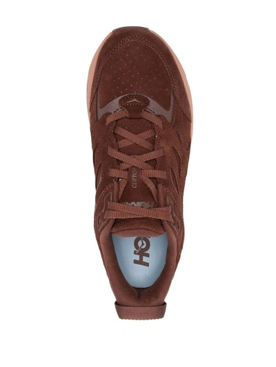 Shop Hoka One One Clifton Sneakers In Brown