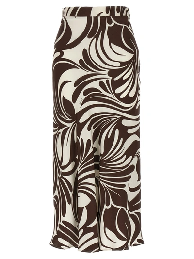 La Doublej Abstract-print Midiskirt