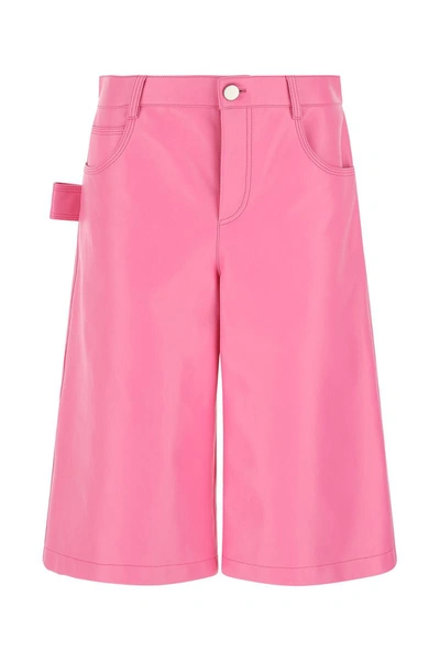 Bottega Veneta Pink Wide Leg Bermuda Shorts In 5004