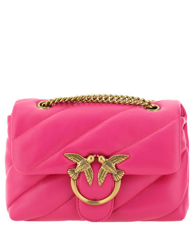 Shop Pinko Love Puff Mini Crossbody Bag In Pink