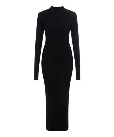 Shop Balenciaga Long Dress In Black