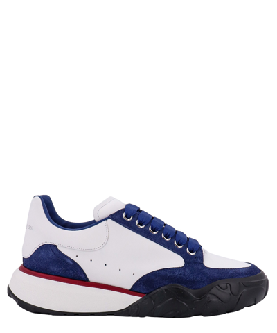 Shop Alexander Mcqueen Court Sneakers In Blue