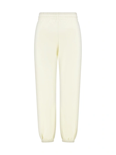Shop Off-white Cotton Trouser With Flocked Monogram
