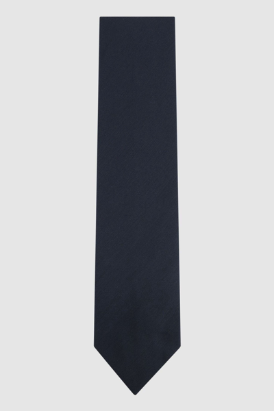 Shop Reiss Molat - Navy Twill Wool Tie, One