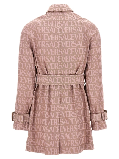 Shop Versace Allover Coats, Trench Coats Pink