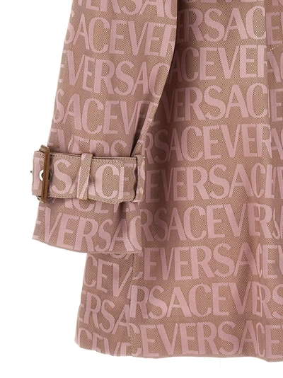 Shop Versace Allover Coats, Trench Coats Pink