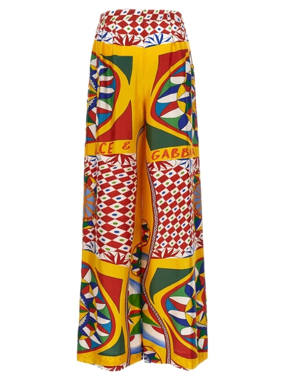 Shop Dolce & Gabbana Carretto Pants Multicolor