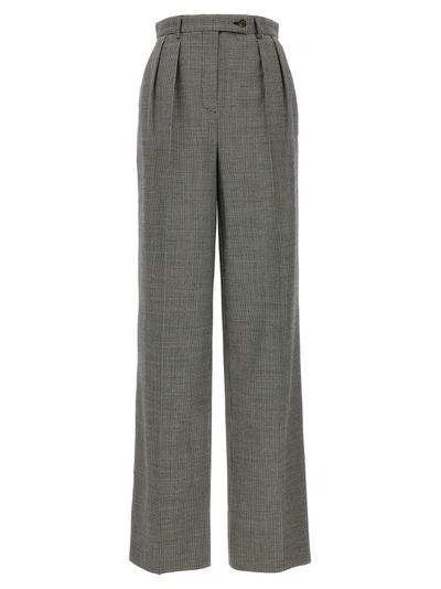 Shop Rochas Houndstooth Pants In White/black